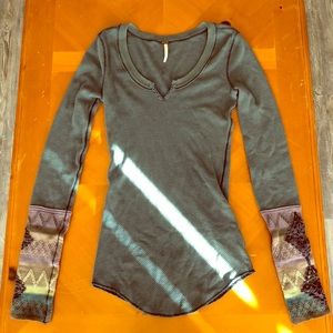 RARE 🌟 Free People Kombucha Cuff Thermal in Ocean